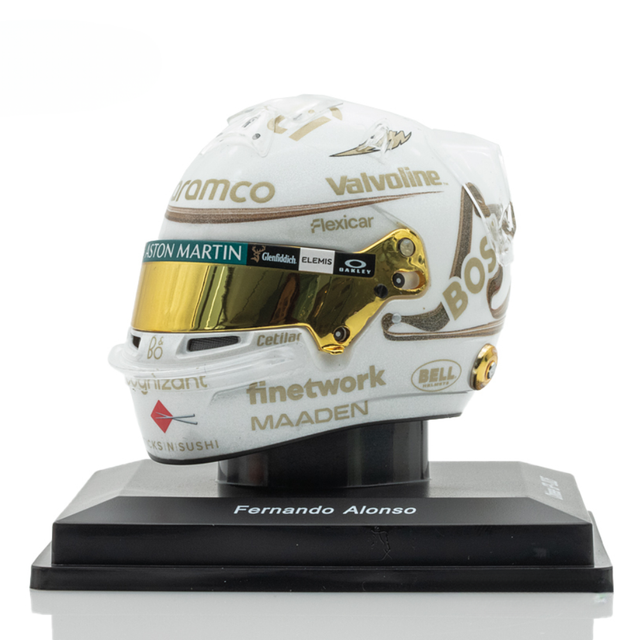 Spark Models F1 Aston Martin Aramco F1 Team - Fernando Alonso - Chinese GP 2025 1/5 Scale Mini Replica Helmet