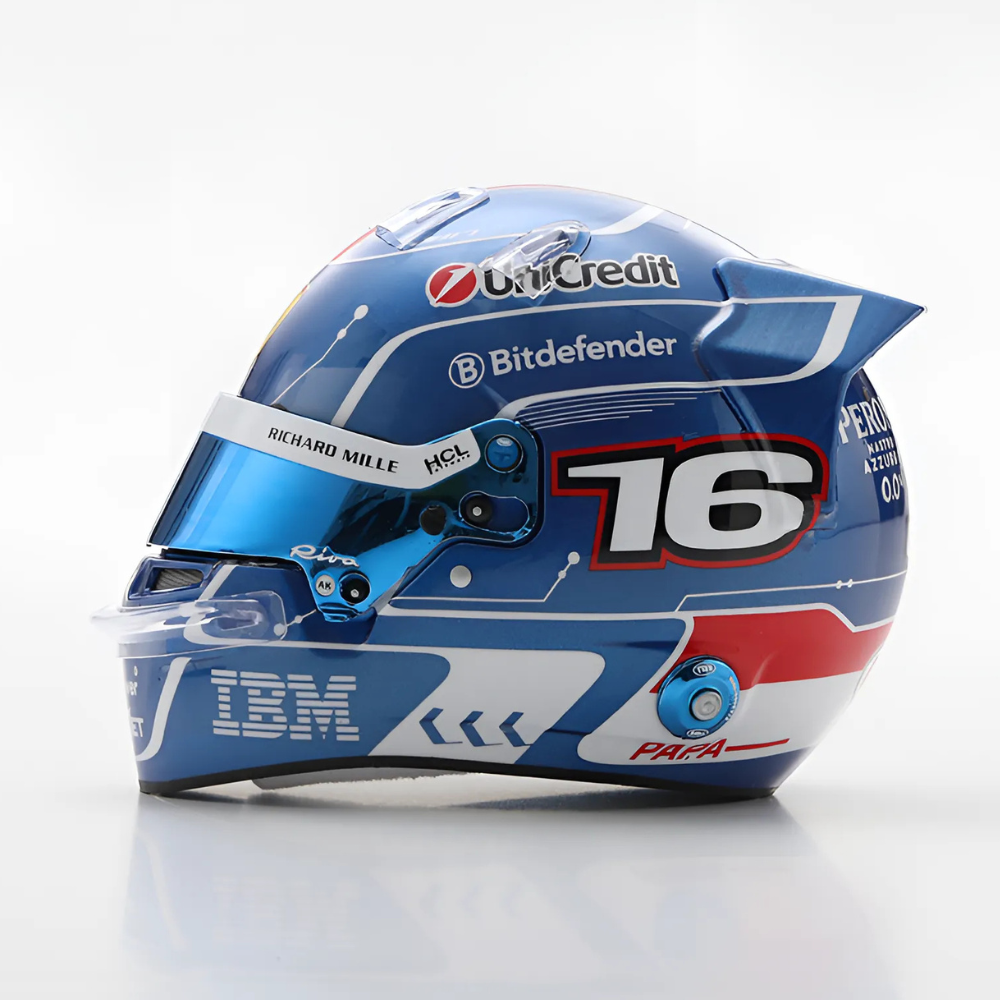 LookSmart F1 Charles Leclerc - Scuderia Ferrari HP – Miami GP 2025 Mini Replica Helmet 1/5 Scale