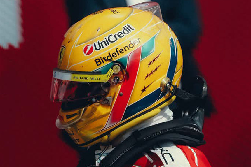 LookSmart F1 Lewis Hamilton – Scuderia Ferrari HP British GP 2026 1/5 Scale Mini Replica Helmet
