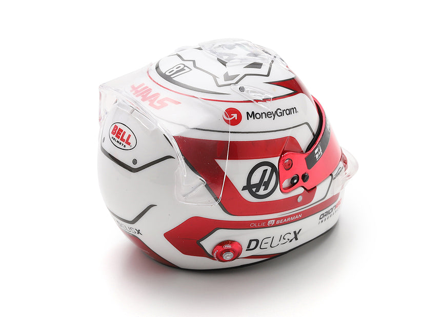 Spark Models F1 MoneyGram Haas F1 Team - Ollie Bearman - Monaco GP 2025 Mini Replica Helmet 1/5 Scale
