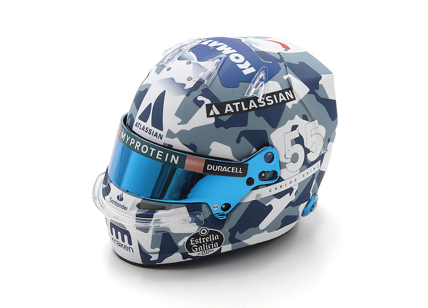 Spark Models F1 Williams Racing - Carlos Sainz - British GP 2025 Mini Replica Helmet 1/5 Scale
