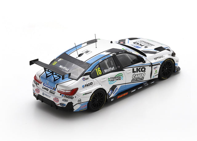 Spark Models LKQ Euro Car Parts with WSR No.16 BMW 330i BTCC - Aidan Moffat 1/43 Scale