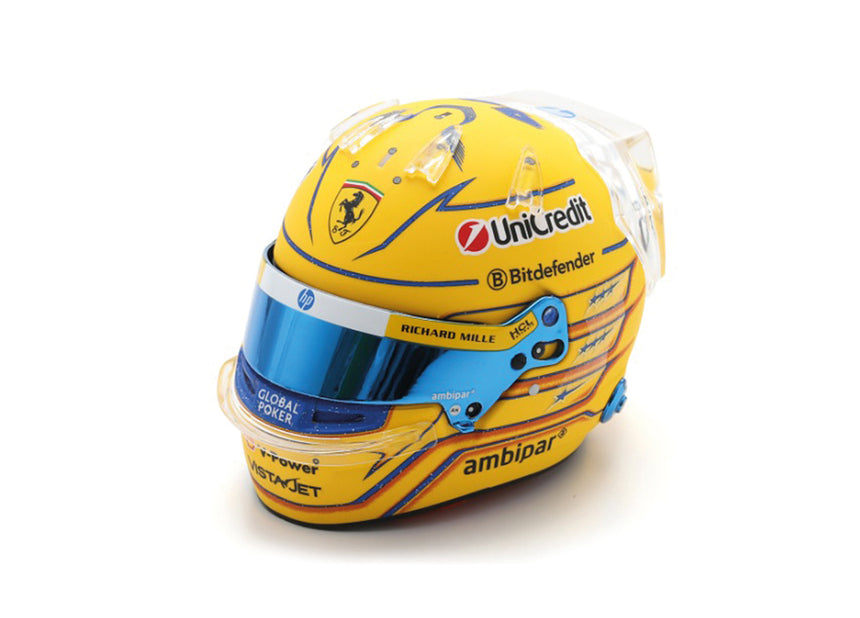 LookSmart F1 Lewis Hamilton – Scuderia Ferrari HP – Miami GP 2025 Mini Replica Helmet 1/5 Scale