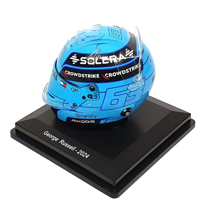 Spark Models F1 2024 George Russell 1/5 Scale Mini Replica Helmet 5HF146