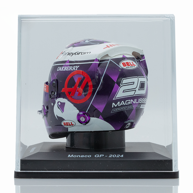 Spark Models F1 Haas F1 Team Kevin Magnussen 2024 Monaco GP – Mini Replica Helmet 1/5 Scale
