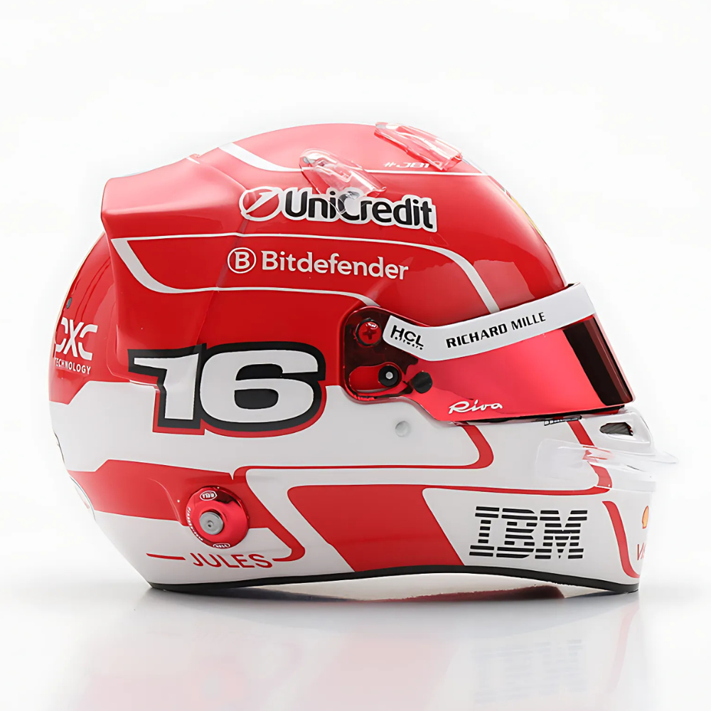 LookSmart F1 Charles Leclerc - Scuderia Ferrari HP 2025 Mini Replica Helmet Model 1/5 Scale
