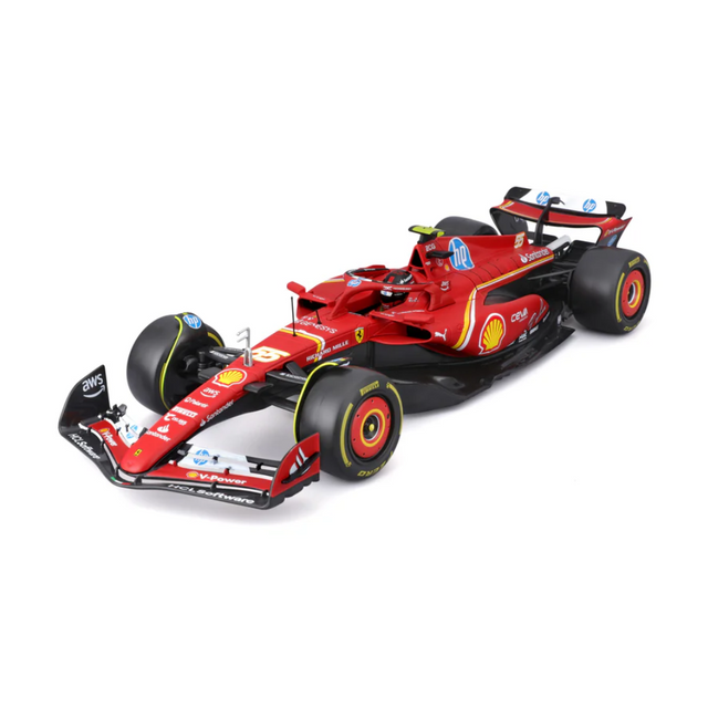 Bburago F1 2024 Ferrari F1 Team Scuderia Ferrari SF-24 - Charles Leclerc With Helmet 1/18 Scale Model