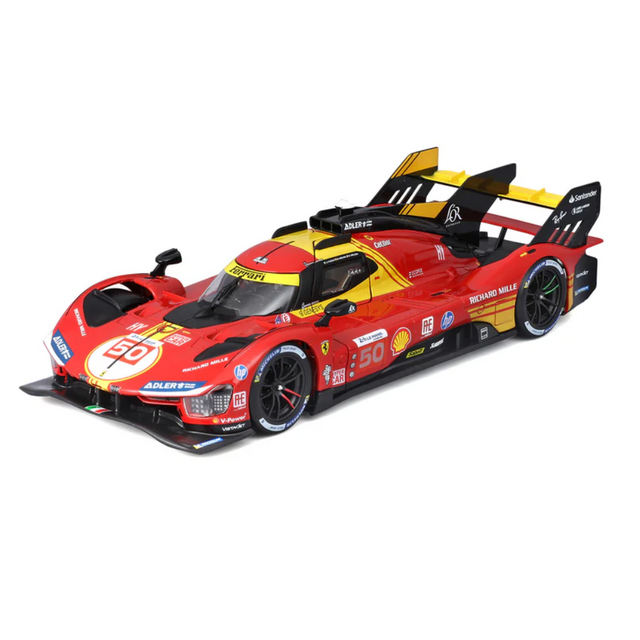 Bburago Ferrari Racing 499P Le Mans Hypercar 2024 AF Corse No.50 1/24 Scale Model