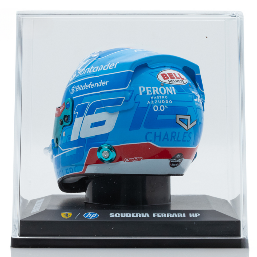 LookSmart F1 Charles Leclerc Miami GP 2024 Mini Replica Helmet Model 1/5 Scale Model