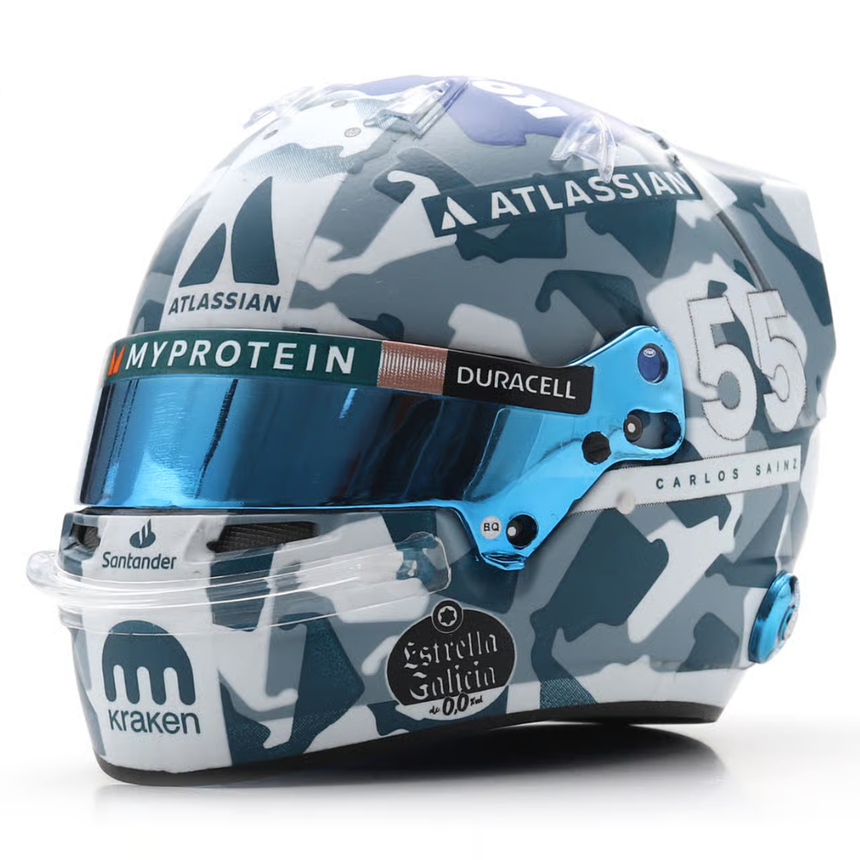 Spark Models F1 Williams Racing - Carlos Sainz - British GP 2025 Mini Replica Helmet 1/5 Scale Model
