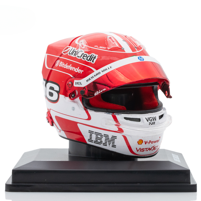 LookSmart F1 Charles Leclerc - Scuderia Ferrari HP 2025 Mini Replica Helmet Model 1/5 Scale Model