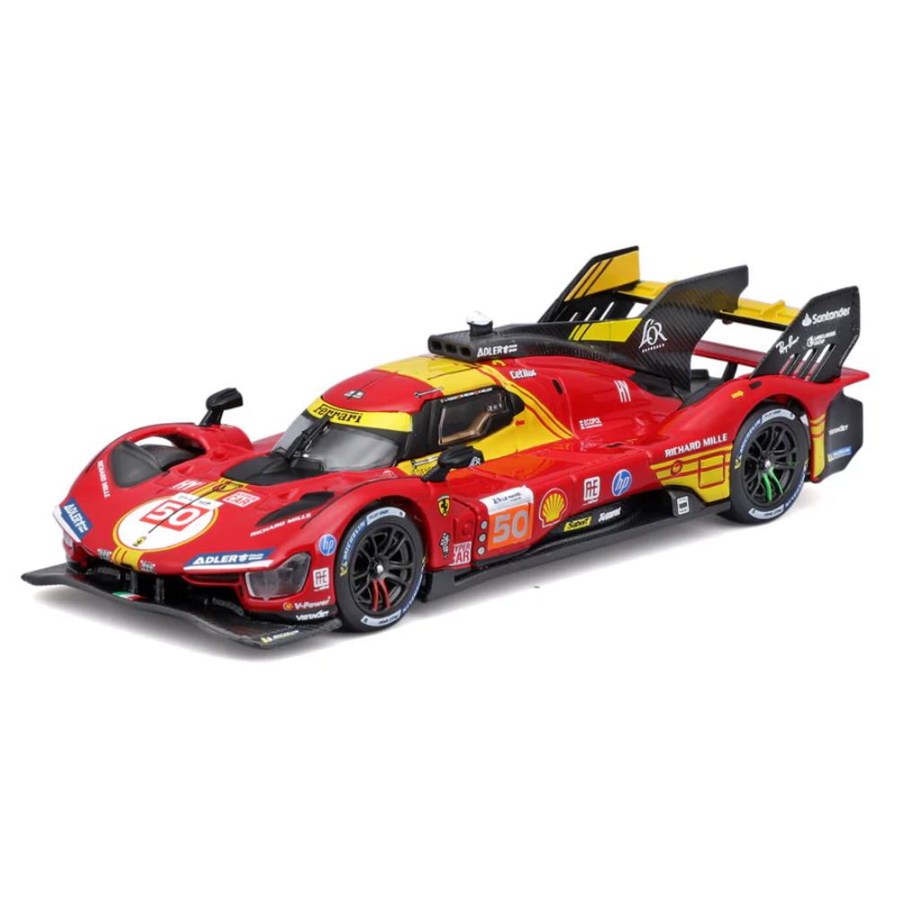 Bburago Ferrari Racing 499P Le Mans Hypercar 2024 AF Corse No.50 Hard Case 1/43 Scale Model