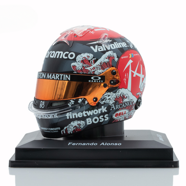 Spark Models F1 Fernando Alonso - Japanese GP 2024 Mini Replica Helmet 1/5 Scale Model