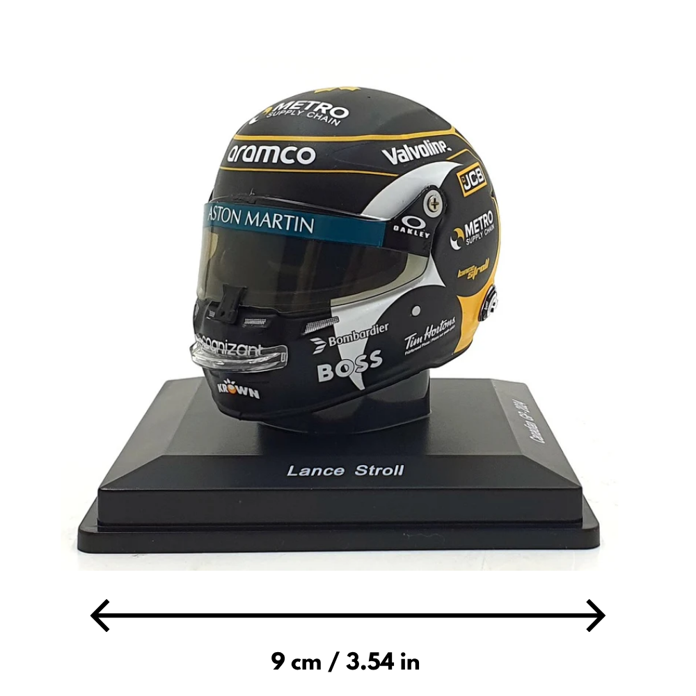Spark Models F1 Lance Stroll Canadian GP 2024 Mini Replica Helmet 1/5 Scale Model