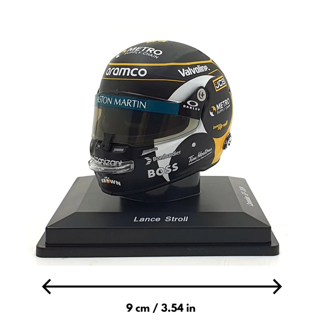Spark Models F1 Lance Stroll Canadian GP 2024 Mini Replica Helmet 1/5 Scale Model