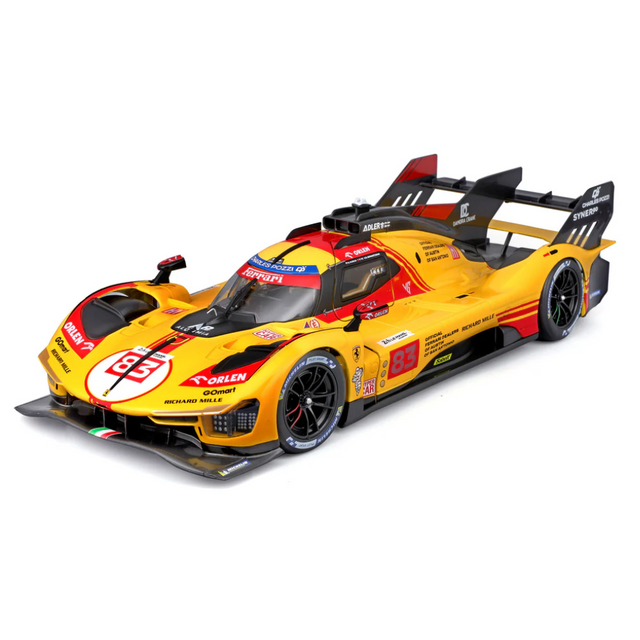 Bburago Ferrari Racing 499P Le Mans Hypercar 2024 AF Corse No.83 1/18 Scale Model