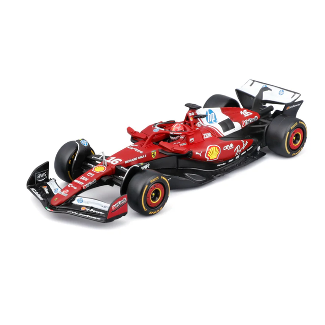 Bburago F1 Ferrari F1 Team SF-25 2025 Charles Leclerc With Helmet 1/43 Scale Model