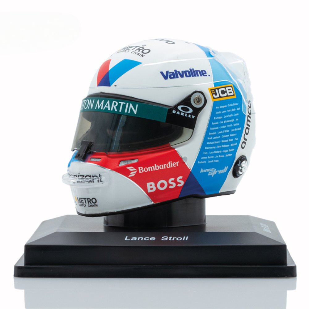 Spark Models F1 Aston Martin Aramco F1 Team - Lance Stroll - British GP 2024 Mini Replica Helmet 1/5 Scale Model