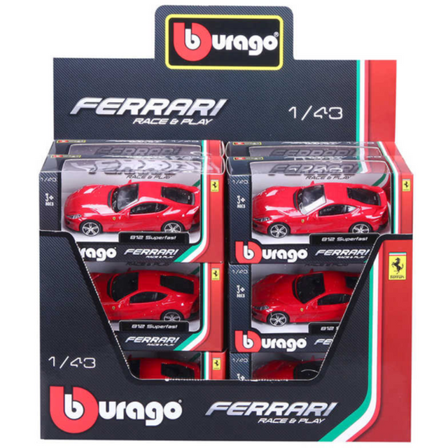 Bburago Ferrari Race & Play (Single Car) 1/43 Scale Model Toy Car