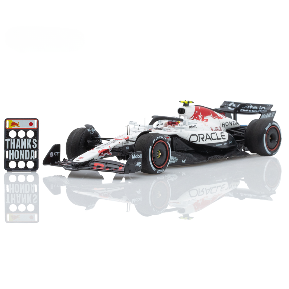 Spark Models F1 Red Bull Racing RB21 No.22 Oracle Red Bull Racing - Japanese GP 2025 - Yuki Tsunoda (With Pit Board) 1/43 Scale Model