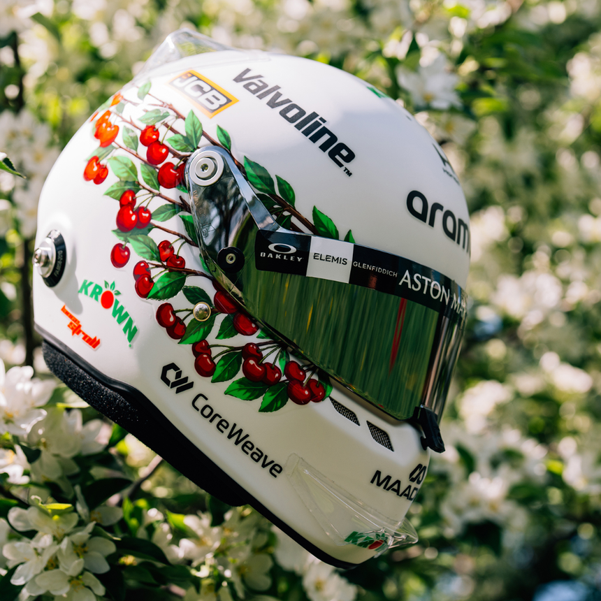 Spark Models F1 Aston Martin Aramco - Lance Stroll Canadian GP 2026 1/5 Scale Mini Replica Helmet