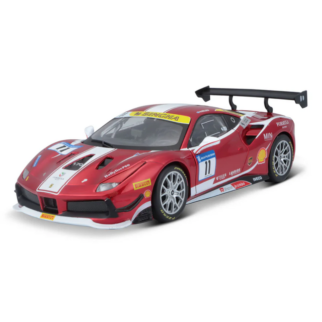 Bburago Ferrari Racing Kit 488 Challenge 2017 1/24 Scale Model