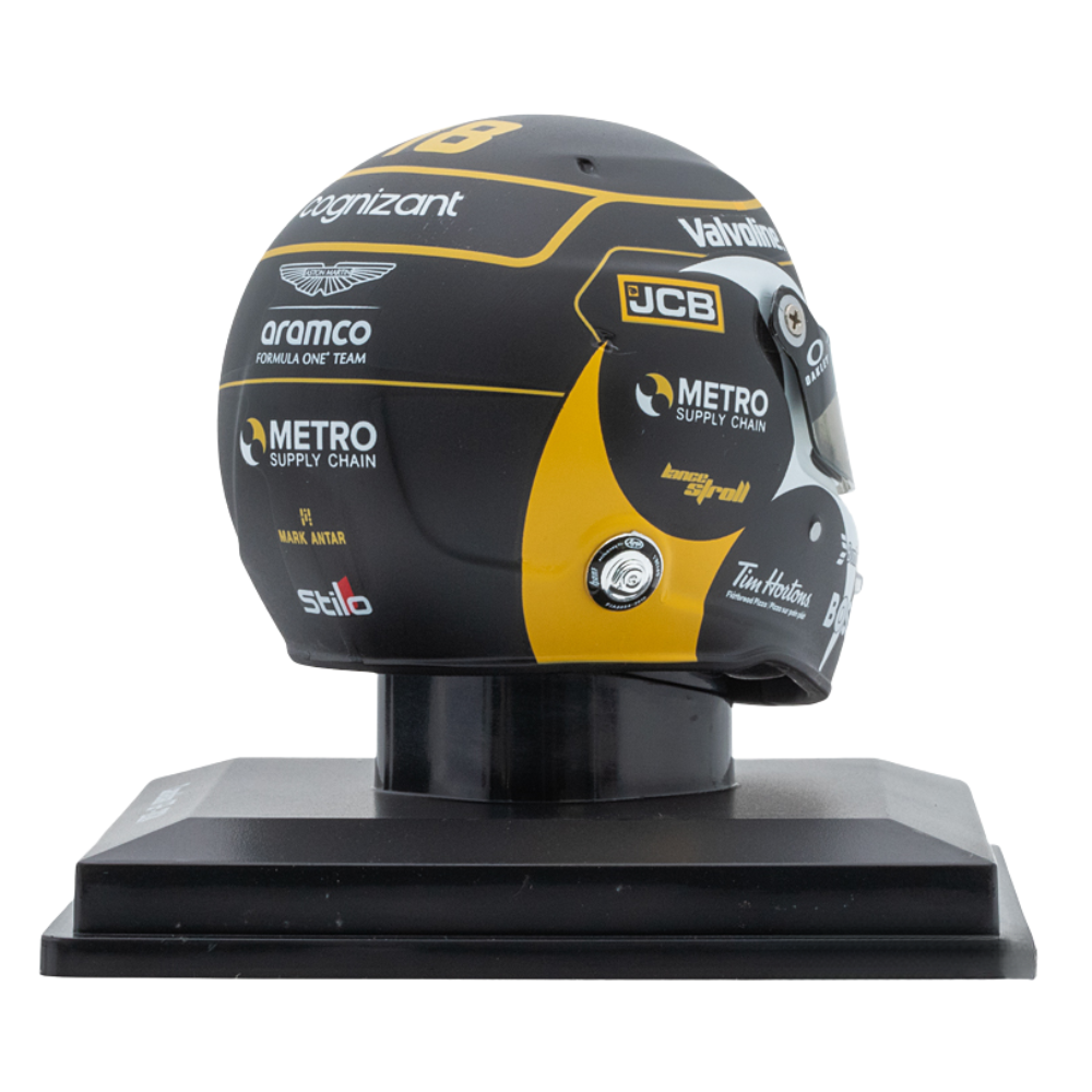 Spark Models F1 Lance Stroll Canadian GP 2024 Mini Replica Helmet 1/5 Scale Model