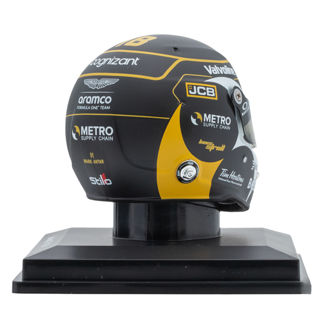 Spark Models F1 Lance Stroll Canadian GP 2024 Mini Replica Helmet 1/5 Scale Model