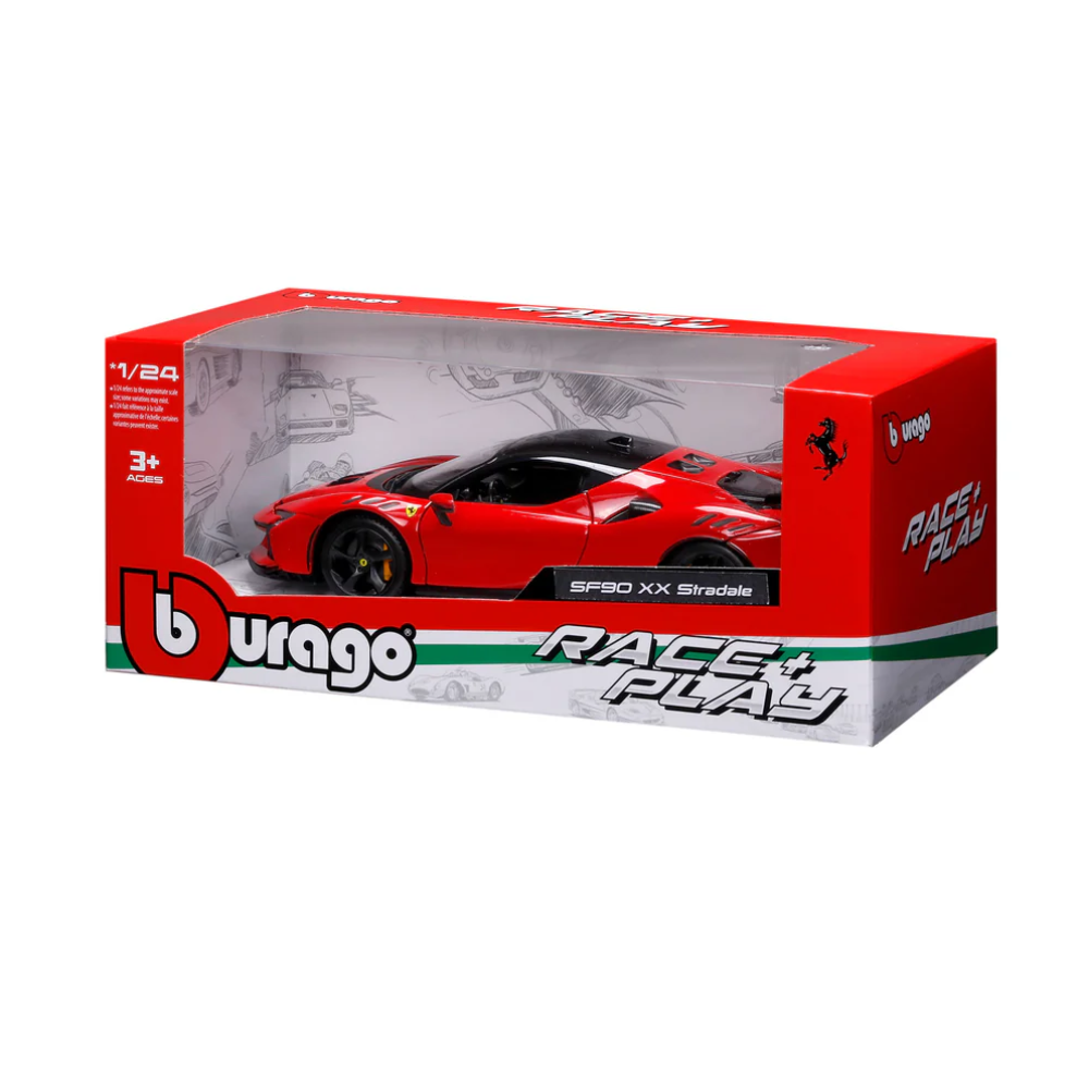 Bburago Ferrari Race And Play SF90 Stradale Aessetto Fiorano 1/24 Scale Model