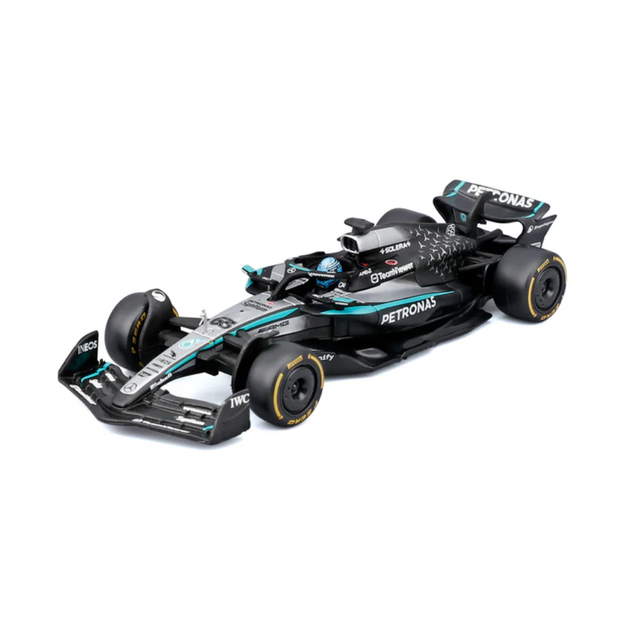 Bburago F1 Mercedes F1 Team AMG W16 2025 George Russell With Helmet 1/43 Scale Model