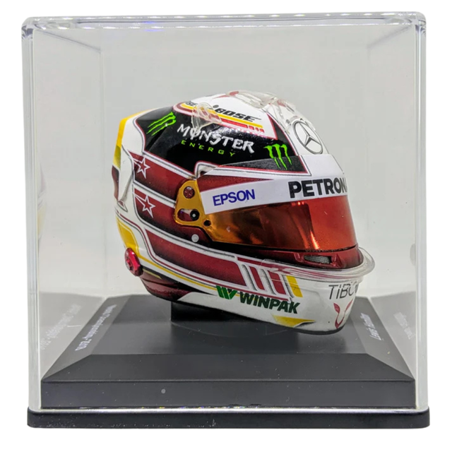 Spark Models F1 Lewis Hamilton - Mercedes F1 - AMG PETRONAS - Mexican GP - F1 World Championship 2018 Mini Replica Helmet 1/5 Scale Model