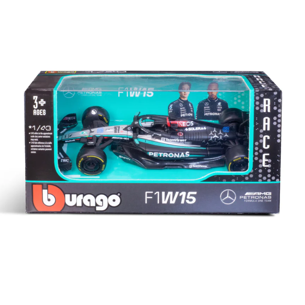Bburago F1 Mercedes F1 Team W15 E Performance #63 F1 2024- George Russell 1/43 Scale Model
