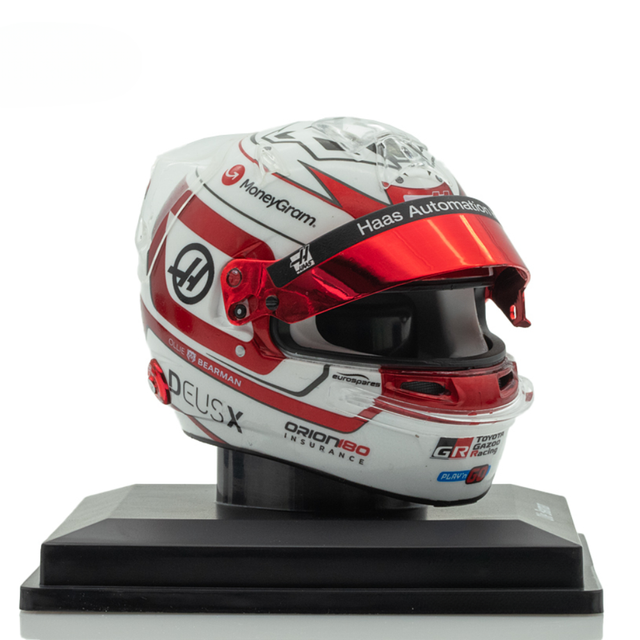 Spark Models F1 MoneyGram Haas F1 Team - Ollie Bearman - Monaco GP 2025 Mini Replica Helmet 1/5 Scale