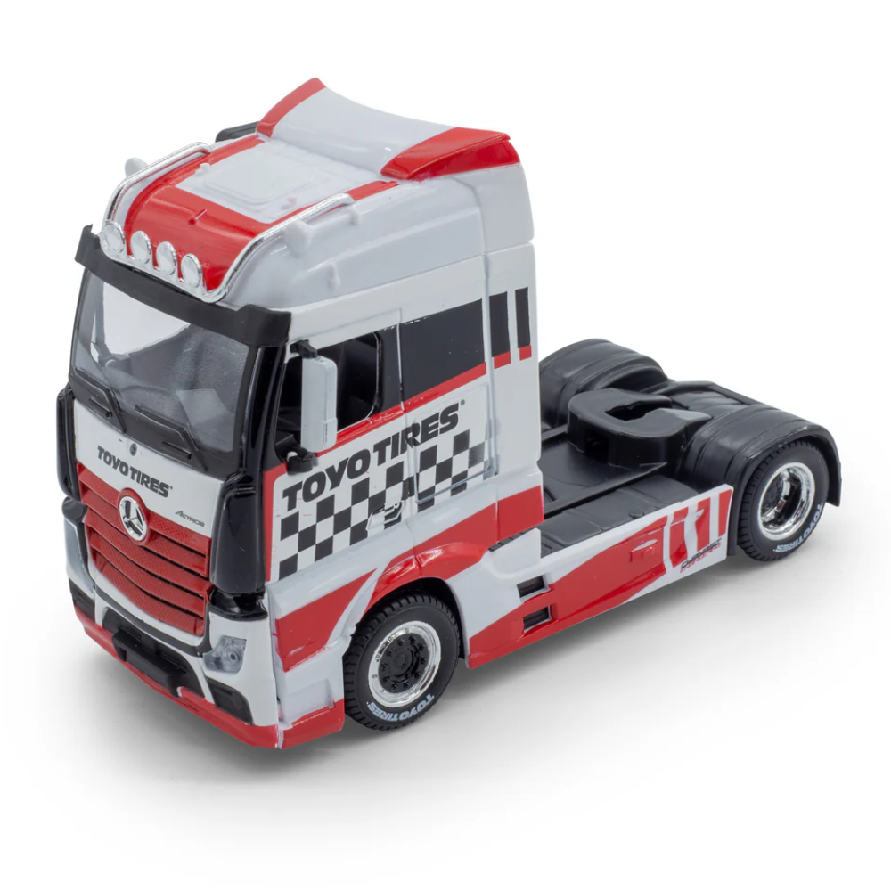 Bburago Street Fire Haulers Custom Cabs MB Actros Gigaspace Red 1/43 Scale Model