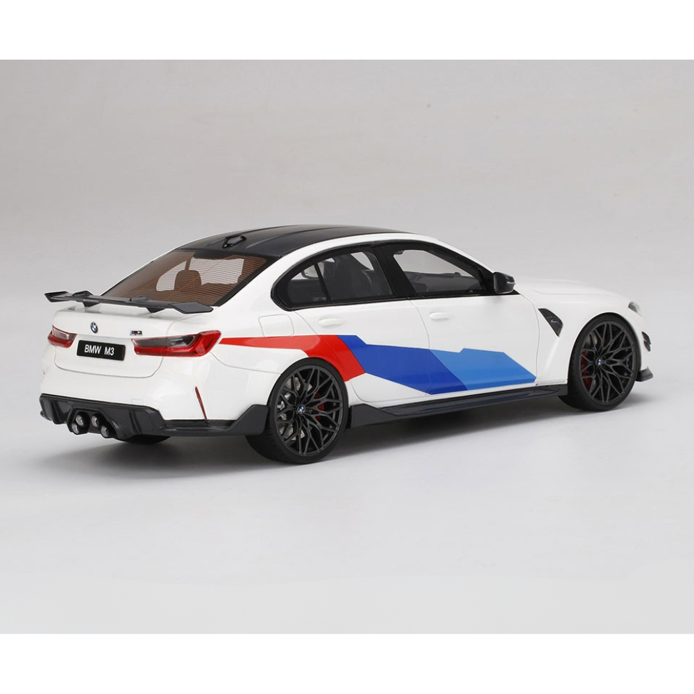 TSM BMW M3 M Performance (G80) Alpine White 1/18 Scale Model Car