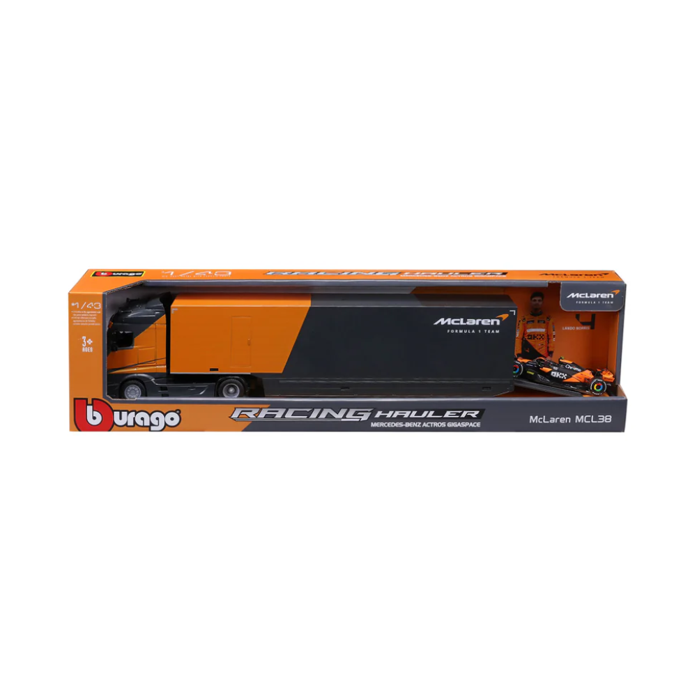 Bburago F1 McLaren F1 Racing Transporter MCL38 2024 - Lando Norris 1/43 Scale