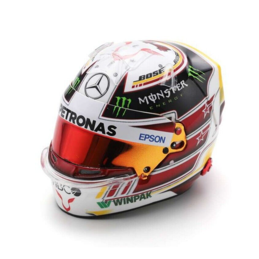 Spark Models F1 Lewis Hamilton - Mercedes F1 - AMG PETRONAS - Mexican GP - F1 World Championship 2018 Mini Replica Helmet 1/5 Scale Model
