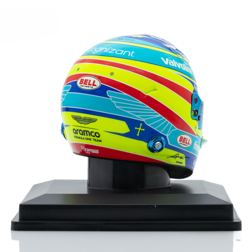 Spark Models F1 Aston Martin Aramco Formula One Team - Fernado Alonso - 2025 Mini Replica Helmet Model 1/5 Scale Model