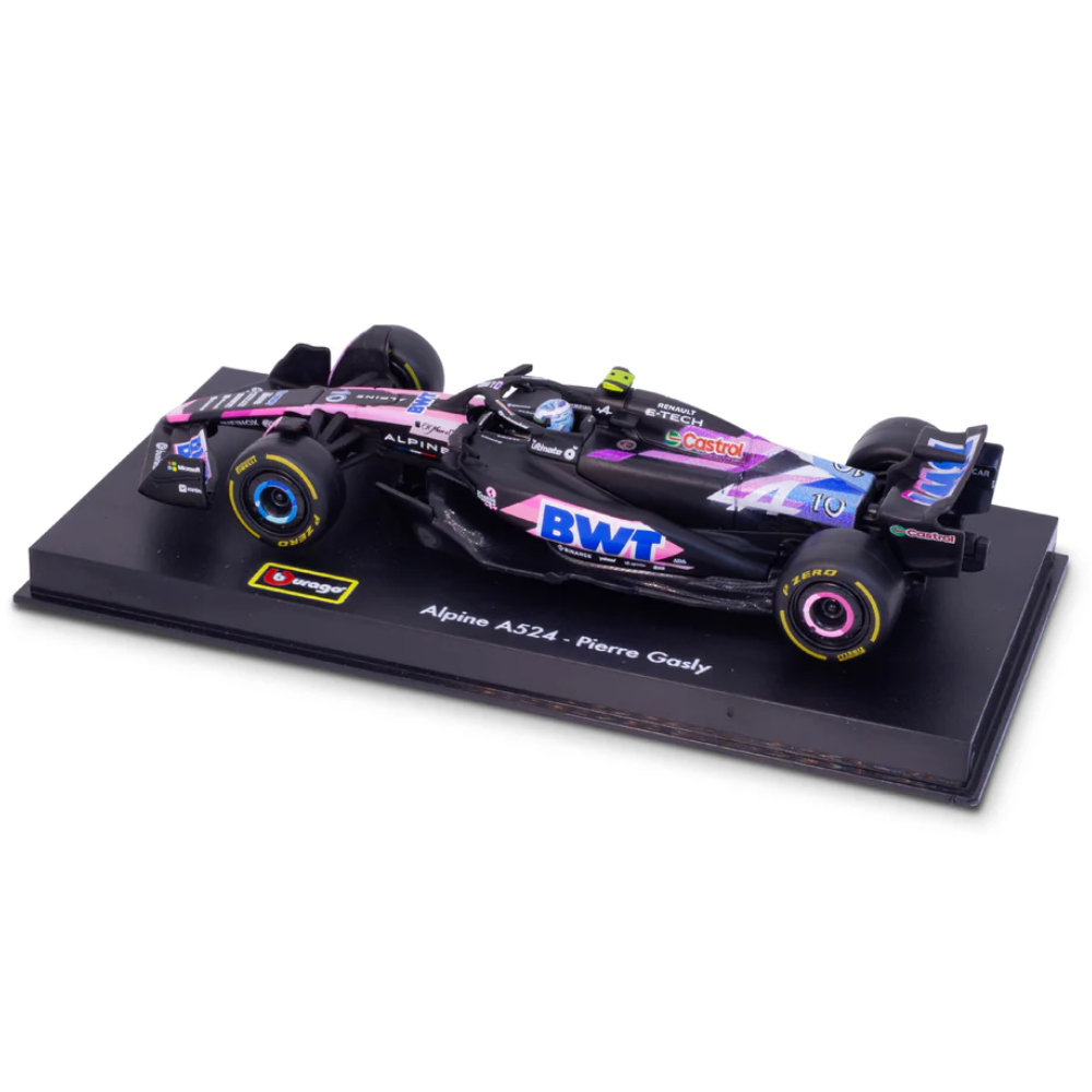 Bburago F1 BWT Alpine F1 Team A524 2024 With Helmet - Pierre Gasly 1/43 Scale Model
