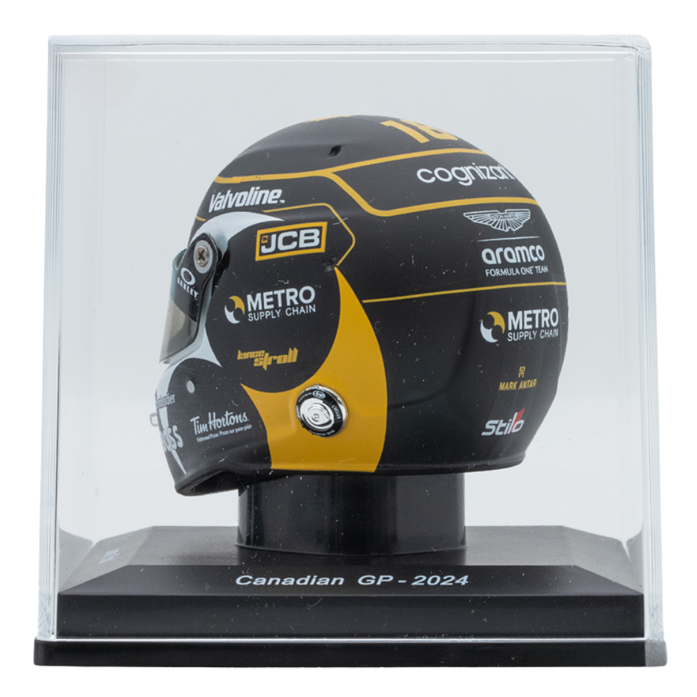 Spark Models F1 Lance Stroll Canadian GP 2024 Mini Replica Helmet 1/5 Scale Model
