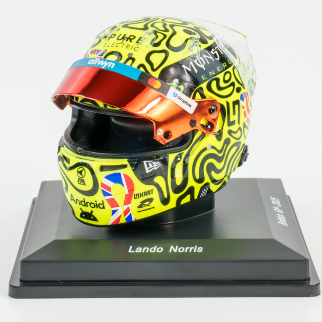 Spark Models F1 McLaren F1 Team - Lando Norris - British GP 2025 Mini Replica Helmet 1/5 Scale Model