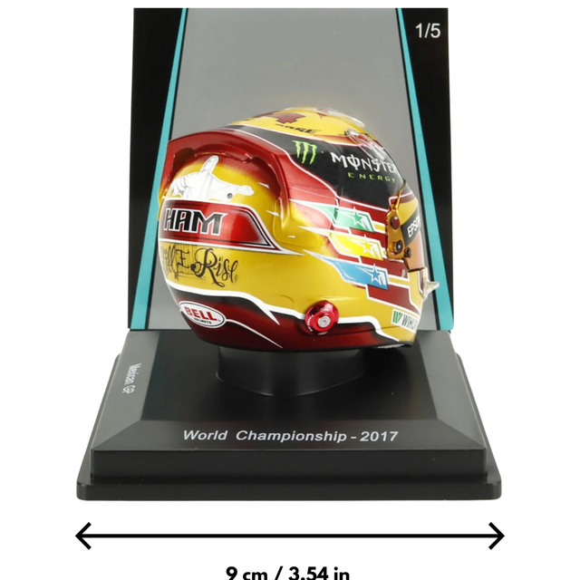Spark Models F1 Lewis Hamilton - Mercedes F1 - AMG PETRONAS - Mexican GP - F1 World Championship 2017 Mini Replica Helmet 1/5 Scale