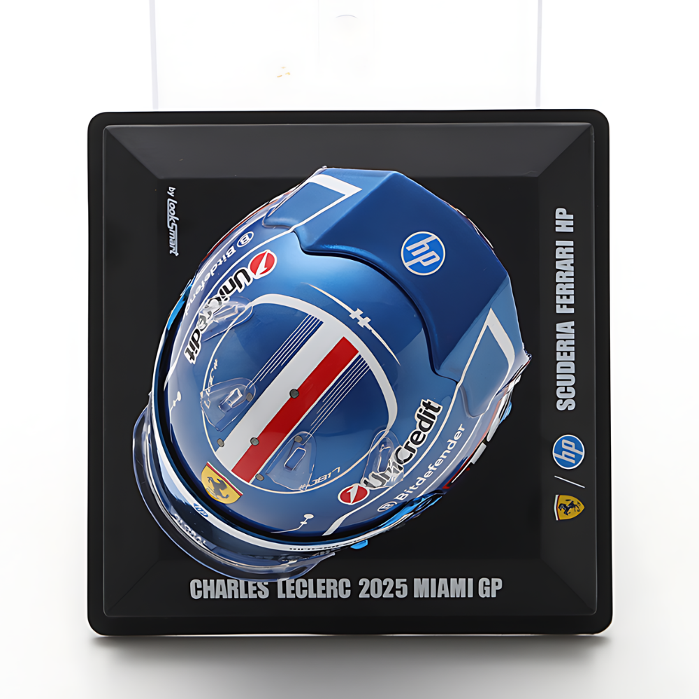 LookSmart F1 Charles Leclerc - Scuderia Ferrari HP – Miami GP 2025 Mini Replica Helmet 1/5 Scale