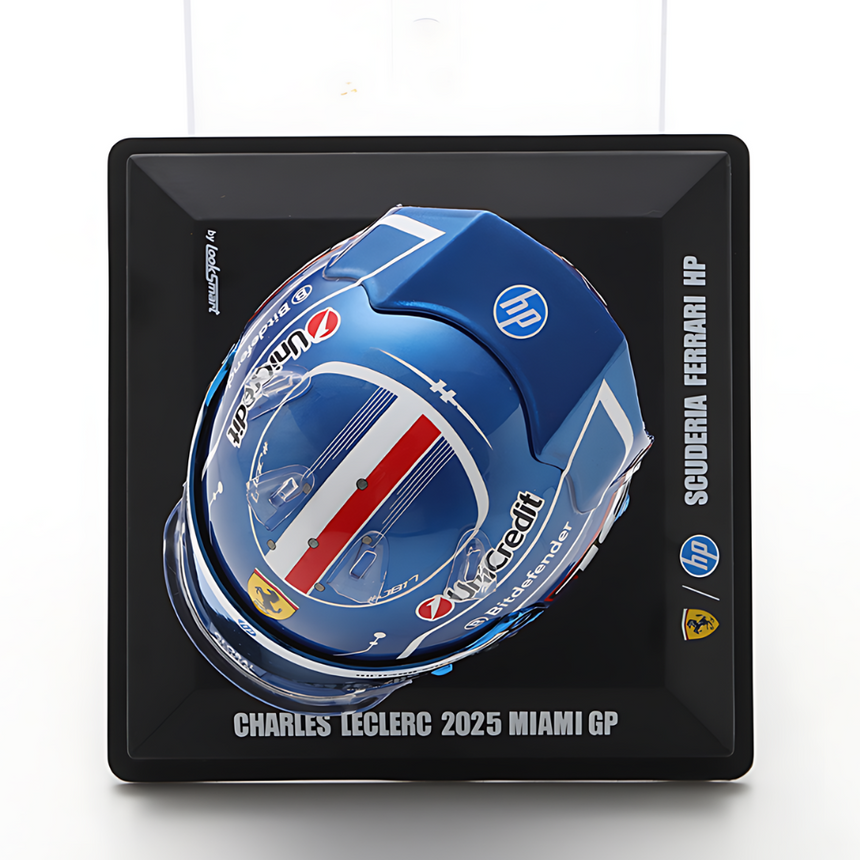 LookSmart F1 Charles Leclerc - Scuderia Ferrari HP – Miami GP 2025 Mini Replica Helmet 1/5 Scale