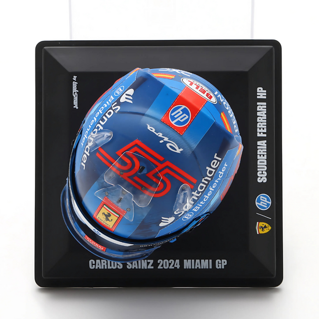 LookSmart F1 Carlos Sainz Miami GP 2024 Mini Replica Helmet Model 1/5 Scale Model