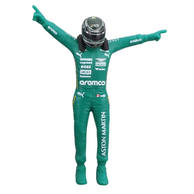 Bburago F1 Aston Martin F1 Team AMR24 With Driver Figure Lance Stroll 1/24 Scale Model
