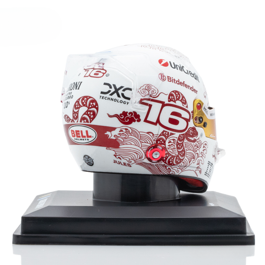 LookSmart F1 Charles Leclerc – Scuderia Ferrari HP China GP 2025 Mini Replica Helmet 1/5 Scale Model