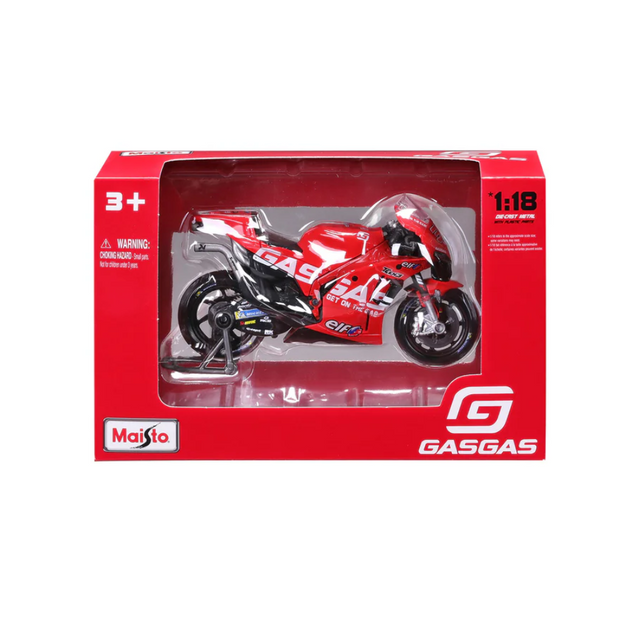 Maisto 2023 Motorbike Gasgas Factory Tech3 (#37 Fernandez) 1/18 Scale Model