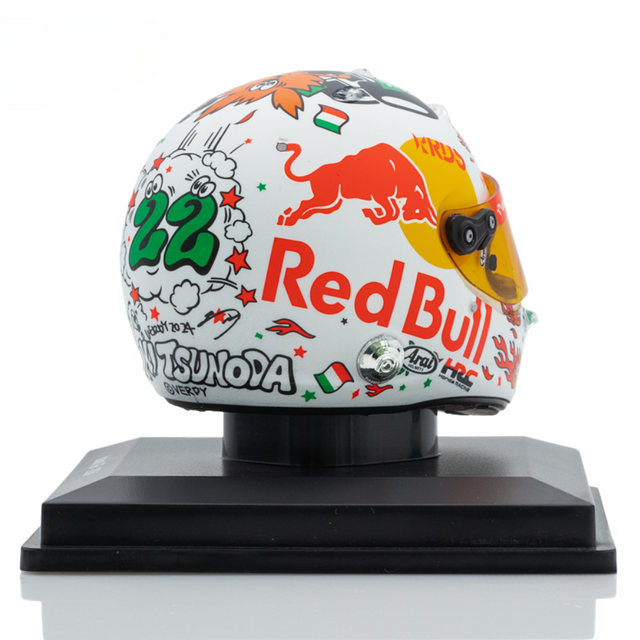 Spark Models F1 Visa Cash App RB Formula One Team - Yuki Tsunoda - Italian GP 2024 Mini Replica Helmet 1/5 Scale Model