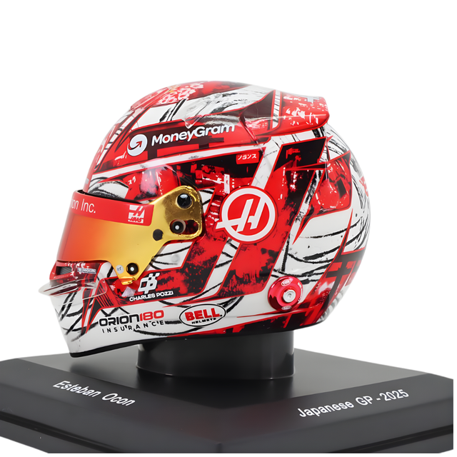 Spark Models F1 MoneyGram Haas F1 Team - Esteban Ocon - Japanese GP 2025 Mini Replica Helmet 1/5 Scale